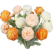 Silk Peony Roses Single Stem 6 pcs