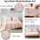 Twin Comforter Set Blush Pink 5-Piece Pintuck Bedding 4
