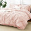 Twin Comforter Set Blush Pink 5-Piece Pintuck Bedding 7