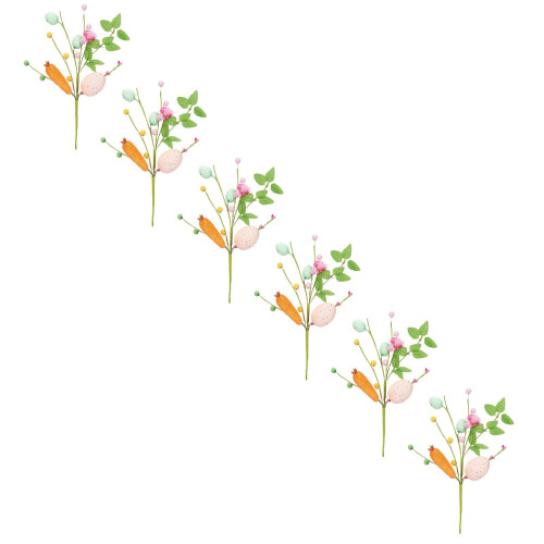 6Pcs Easter Egg Flower Decorations, Artificial Bouquet for Vase/Mantel/Table, Spring Indoor Home Decor (Compatible with Easter)