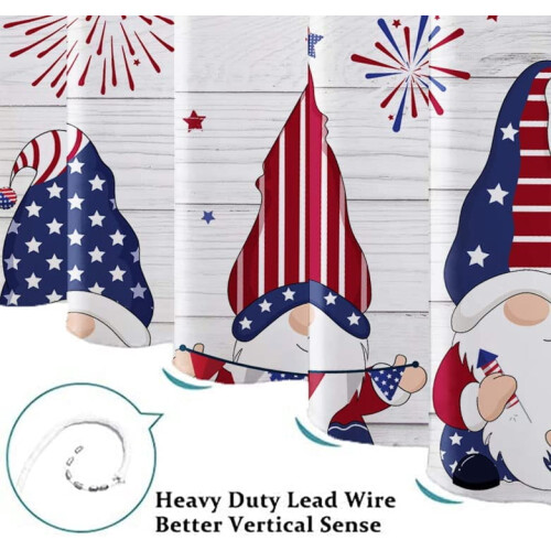 Patriottisch kabouter douchegordijn 72x72 inch waterdicht polyester 2