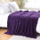 Dyb lilla fleece tæppe 122 x 152 cm 1