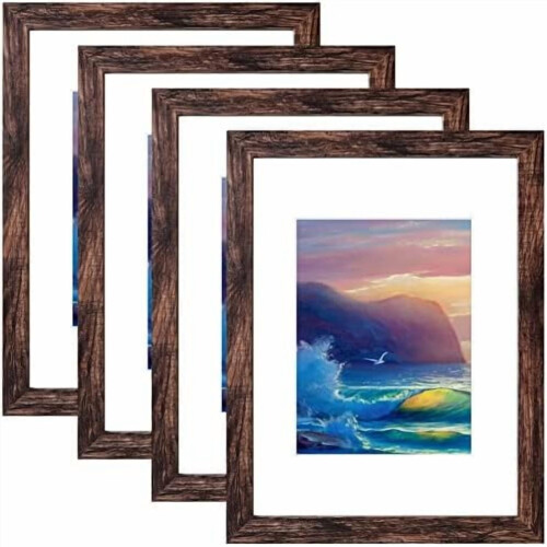 16x20 Picture Frame in Rustic Brown – MDF, Pack of 4