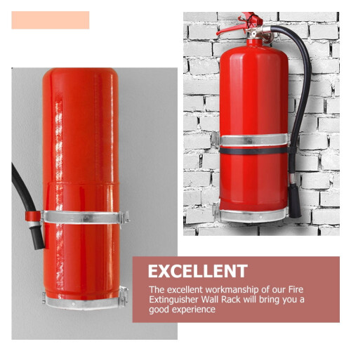 Iron Fire Extinguisher Rack Silver Sturdy 2 pcs 1