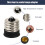 E17 til E14 lampefotadapter 5 stk assorterte farger 6