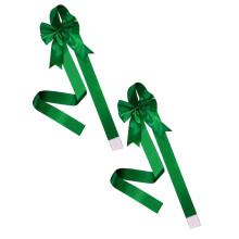 Handmade Cabinet Ribbons & Bows for Farmhouse Doors, Fireplace, Kitchen – Holiday, Christmas, Valentine's, Wedding Decor (2PCS)