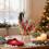 Mini albero di Natale artificiale con bacche rosse e 6