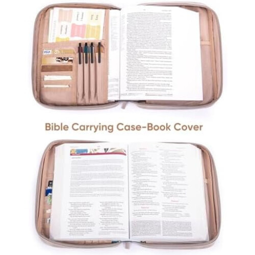 Couverture de Bible en cuir PU avec poches – Taille standard 2