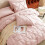 Twin Comforter Set Blush Pink 5-Piece Pintuck Bedding 5
