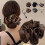Γυναικείο μεγάλο Scrunchie μαλλιών 14cm με αλογοουρά, ελαστικό δεσίματος μαλλιών, 4