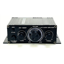 400W MINI Power Amplifier Channel 2.0 With BT HIFI Stereo Sound Amp Bass Trebl For Home/Car/RV/Yacht Theater Sound System,Multiple inputs