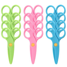 12Pcs Crochet Scissors, Two-Finger Handle, 4.33" x 2.17", Multicolor – Compatible with Scrapbooking & Decorative Projects