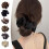 Γυναικείο μεγάλο Scrunchie μαλλιών 14cm με αλογοουρά, ελαστικό δεσίματος μαλλιών, 2