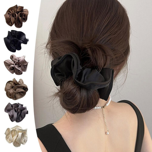 Γυναικείο μεγάλο Scrunchie μαλλιών 14cm με αλογοουρά, ελαστικό δεσίματος μαλλιών, 1