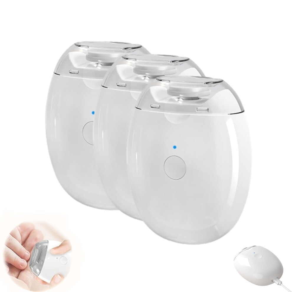 Automatic Electric Nail Clipper, 3-Speed Portable Fingernail Grinder for Daily Nail Care(3Pcs)