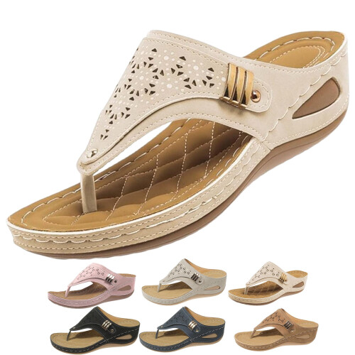 Γυναικεία σαγιονάρες, σανδάλια, slip-on, παραλία, casual, boho, με στήριξη καμάρας, τακούνι