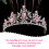 Tiara de Coroa de Princesa com Strass Rosa 3