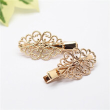 3PCS Small Hair Barrettes Brass Retro Design Lightweight for Appointment