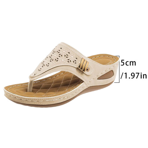 Γυναικεία σαγιονάρες, σανδάλια, slip-on, παραλία, casual, boho, με στήριξη καμάρας, τακούνι 2