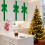 Rode fluwelen kerstkaststrik 20x20cm 2m lint 5