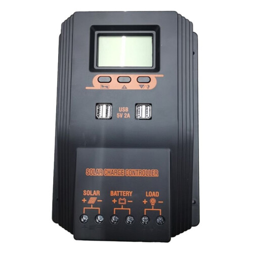 MPPT/PWM Solar Charger Controller 80A Solar Panel Regulator LCD Display Various Load Control Modes