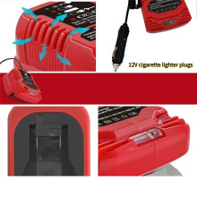 Carregador de Carro para Substituição Do Carregador de Bateria para 18V M18, Carregador Rápido Portátil, Plugue de Isqueiro