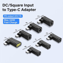 PD 140W to Type C Power Charging Adapter Female Input to USB C Male Connector for Phone,Tablet,Laptop (F)