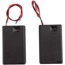 2 Pcs 3 x AAA 4.5V Battery Holder Case Box Wired /OFF  w Cover