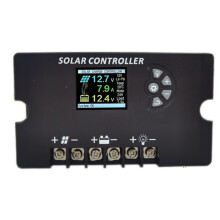 12 V/24 V PWM Solarladeregler 20 A mit Farb-LCD-Bildschirm, Einstellbarer Spannung, Unterstützung Mehrerer Batterien