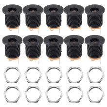 10 Pcs 3 Bornes Ă Souder 2.1Mm X 5.5Mm Femelle Prise Jack Power