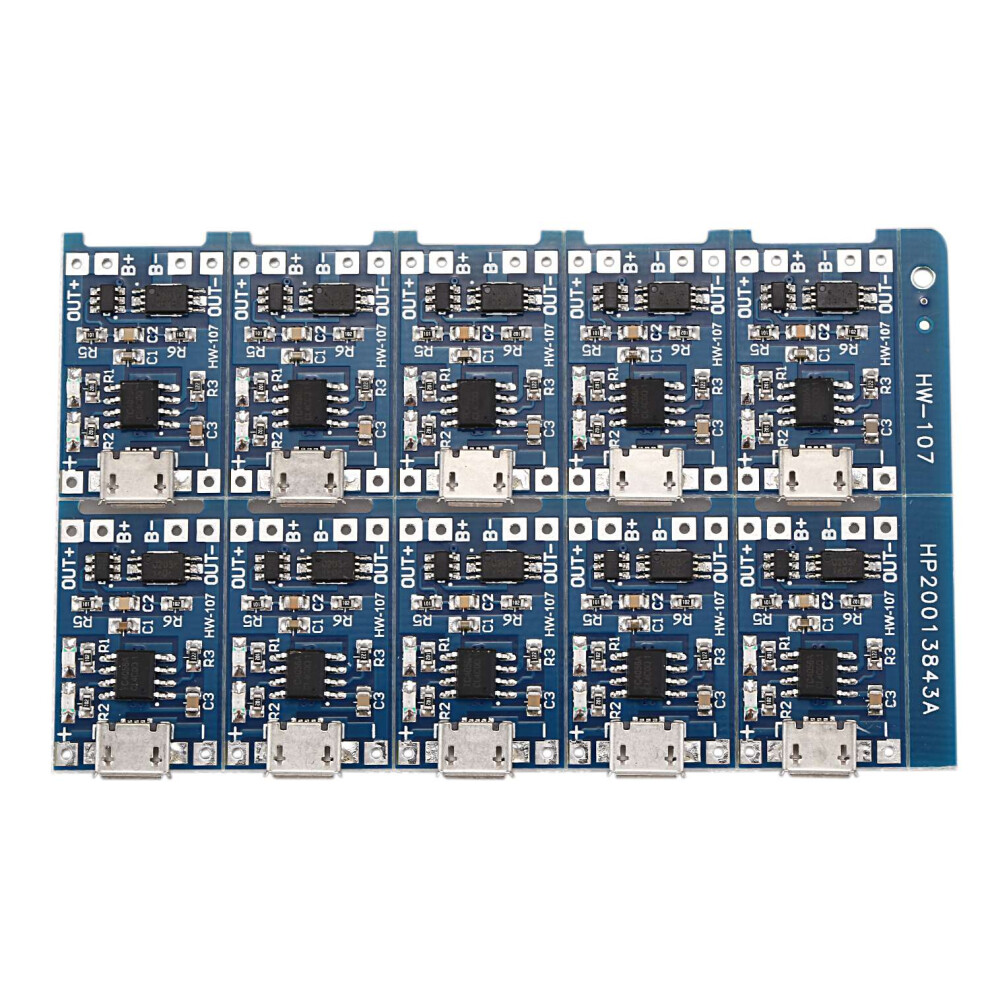 10Pcs 5V Usb 1A 18650 For Tp4056 Lithium Battery Charging Board With Protection Charger Module 6031088684671