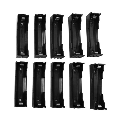 10x Black Open Battery Holder Case Box for 3.7V 18650 Battery