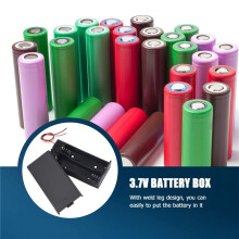 3.7V 2x 18650 Battery Holder Connector Storage Case Box /OFF With Lead