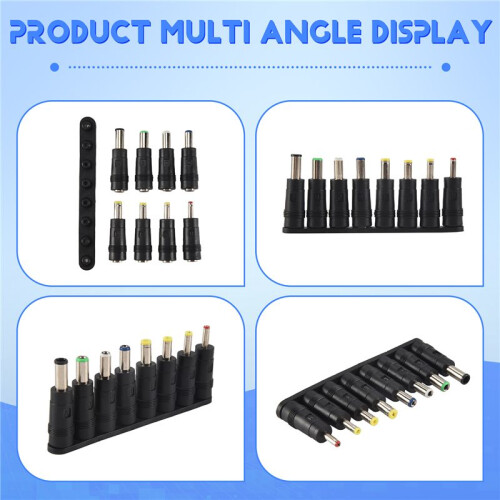 Universal 1 set = 8pcs / set 5pin Jack Plugs  for Laptop AC Power Adapter Tips Connectors for Computer Notebook