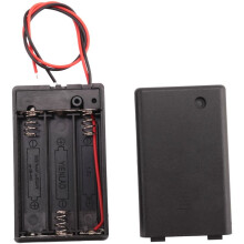 2 Pcs 3 x AAA 4.5V Battery Holder Case Box Wired /OFF w Cover