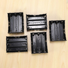 5 Pcs Black Plastic 3 x 3.7V 18650 Batteries 6 Pin Battery Holder Case