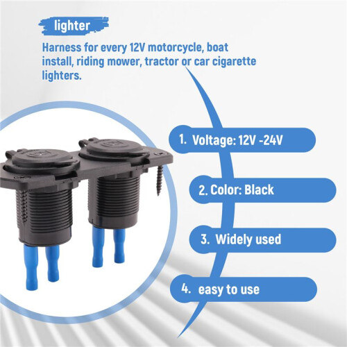 car Auto Engine 2 Trade cigarette lighter socket adapter 12V / 24V Waterproof 2