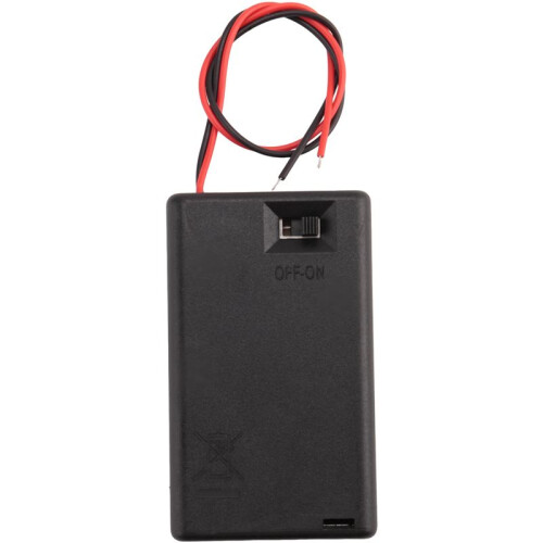 2 Pcs 3 x AAA 4.5V Battery Holder Case Box Wired /OFF  w Cover 1