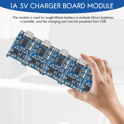 5 pcs 1A 5V Micro-USB for TP4056 Lithium Battery Power Charger Board Module TE420 2