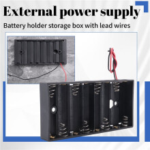 New Plastic 8 X 1.5V AA 2A CELL Battery Holder Storage Box standard 12V Case With Lead Wire