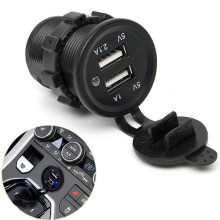 12V Dubbel Usb Bil CigarettäNdaruttag Splitter Laddare Kontakt Adapter StröM