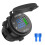 12V / 24V Fast Charging 3.0 Car Cigarette Lighter Socket Usb Charger Led Voltmeter Ammeter Black & 1
