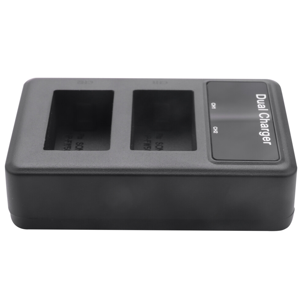 Lcd Dual Usb Battery Charger For Fw50 Np Fw50 Np-Fw50 Npfw50 Battery Nex-3 Nex-5 Nex-6 Slt-A55 A33 A55 A37 A3000 A5000 A6000 Camera Black 6031549500175