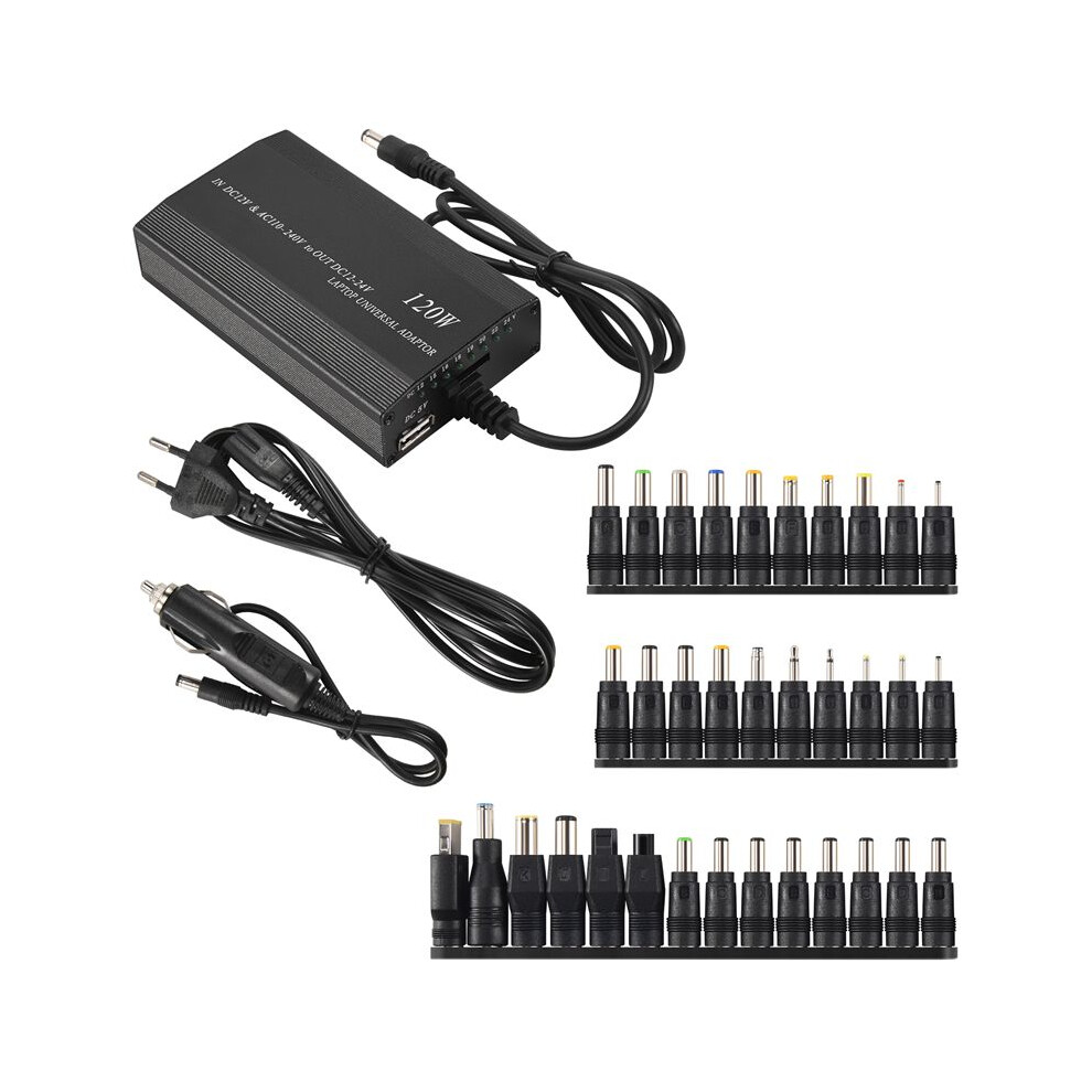 Universal 120W 34 Tips Car Home Charger Power Supply Adapter For Laptop Notebook Eu Plug 4712527882583