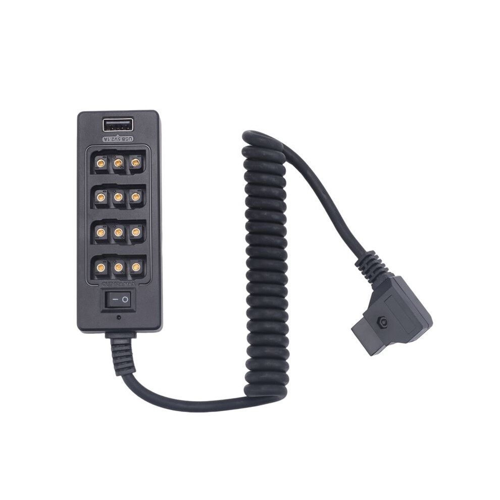 Photos - Battery Dtap Splitter Cable with Power D-Tap for V-Mount V Lock, Gold Mount  to 3P x 4 Female Port & USB Port