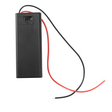 10/Pcs 2 AAA Battery Holder with Off and Back Cover with Cord Wire Leads 3V Batteries Storage Box Battery Box