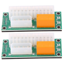 Adattatore per Alimentatore Multiplo Dual PSU da 2 Pezzi, Connettore Add2Psu ATX 24 Pin A 4 Pin per BTC Miner