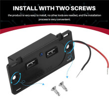 VehíCulo DC5V / 3.1A Puertos USB Duales Cargador Accesorios de ModificacióN de Enchufes para Coche Camping Autocaravana Caravana