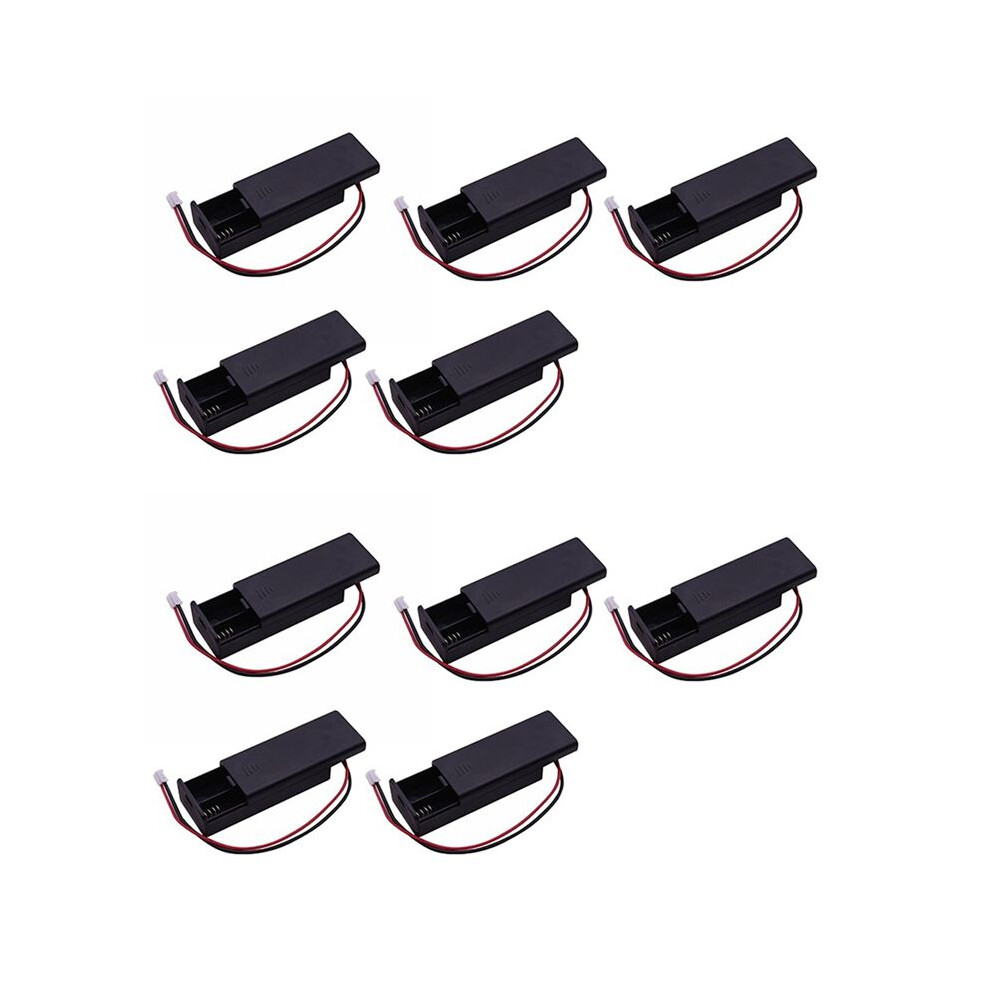 10 Pcs For Micro:bit Battery Holder Case Cover Shell For 2Pcs Aaa Batteries 3V Ph2.0 For Microbit Development Board Kids Black 4712731623330