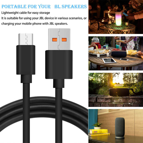 Câble de Chargeur de Type C USB C Cordon D'Alimentation de Charge Rapide pour  Flip 5  Clip 4  Pulse 4  Go3 1